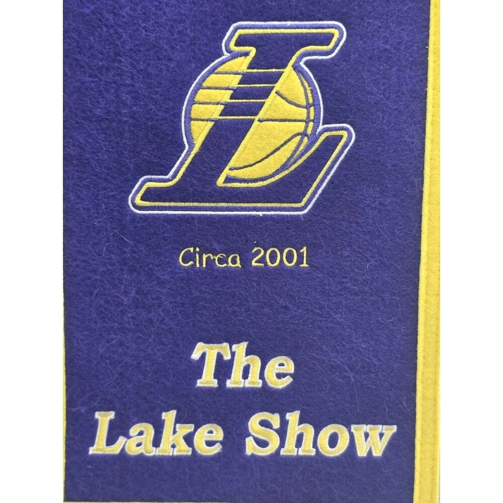 Los Angeles Lakers NBA Winning Streak Embroidered Wool Heritage Wall Banner 2017